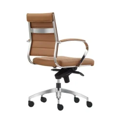 Bureaustoelen|Bureaustoelen-Sedero Bureaustoel Cádiz Cognac - 100% leder