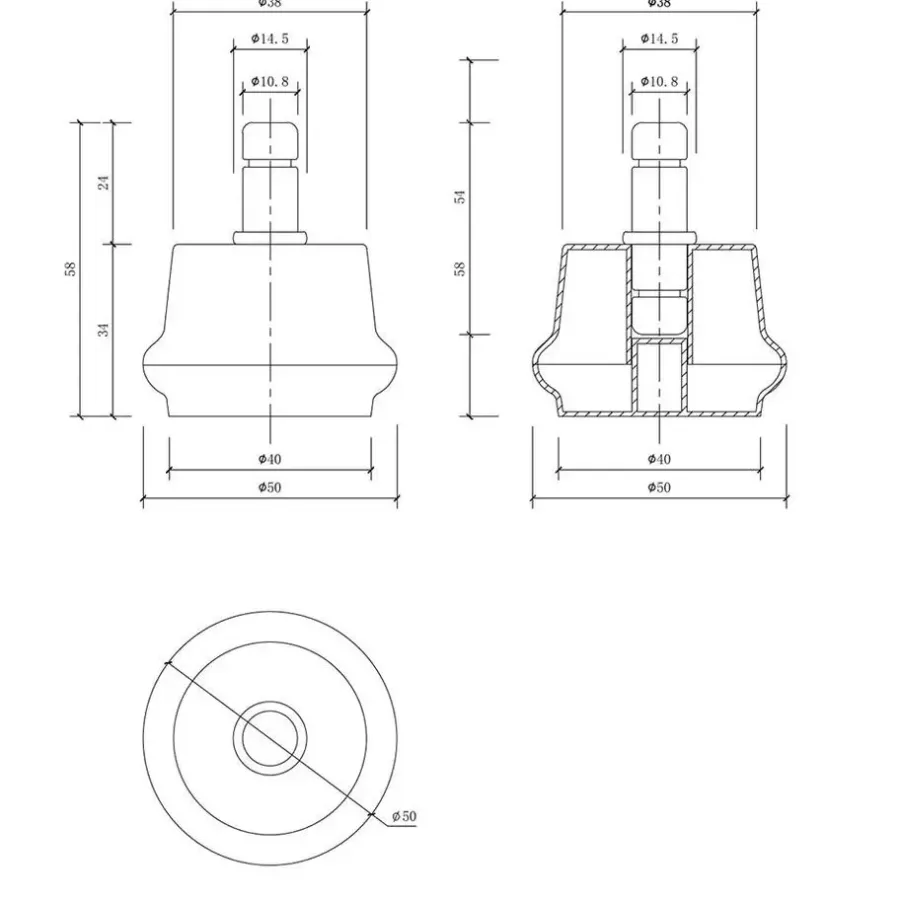 Bureaustoelen|Bureaustoelen-IVOL Bureaustoel glijders / pootjes - set van 5
