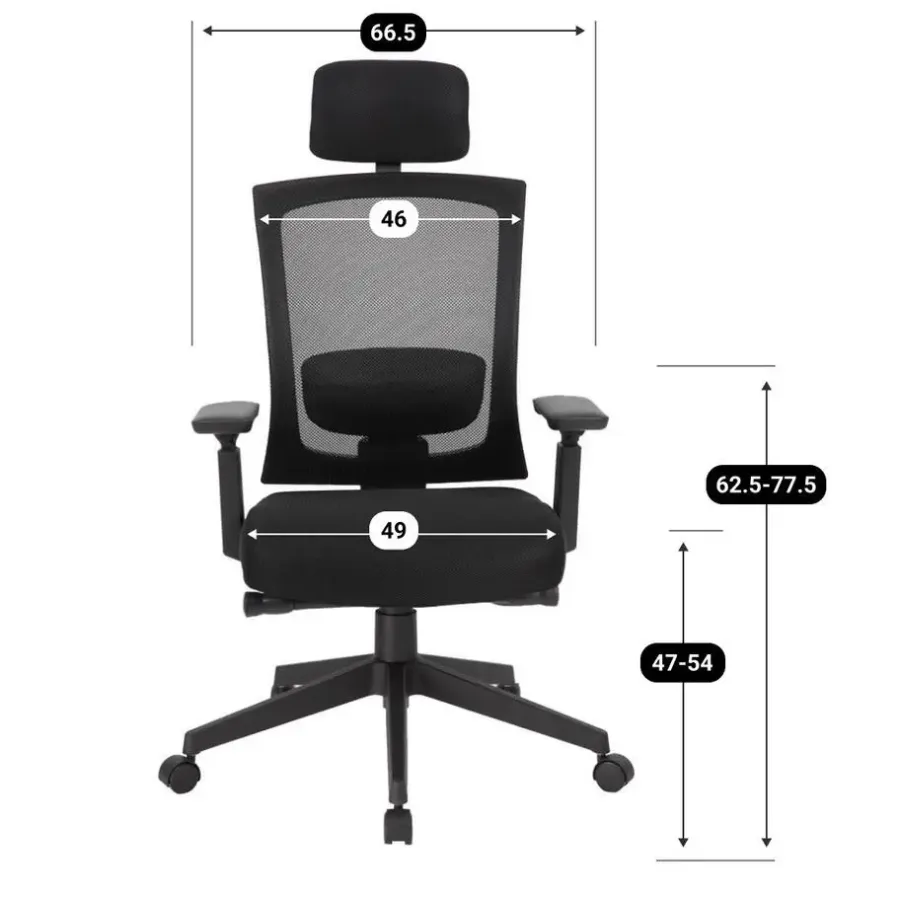 Bureaustoelen|Bureaustoelen-Sedero Bureaustoel Joy comfort - Voldoet aan NEN-EN 1335 norm - Zwarte stervoet