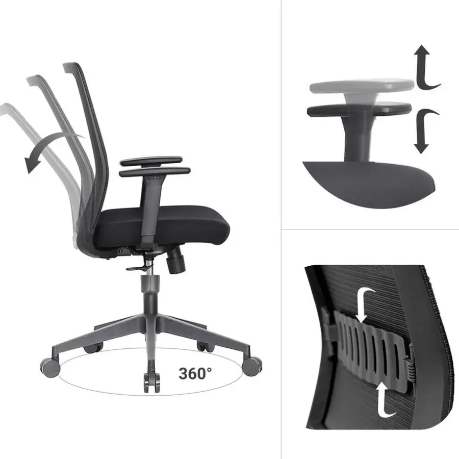 Bureaustoelen|Bureaustoelen-IVOL Bureaustoel Napoli