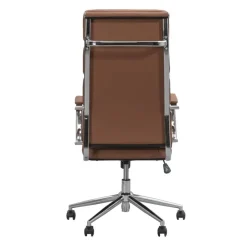 Bureaustoelen|Bureaustoelen-Leen Bakker Bureaustoel Nikki - PU - cognackleur