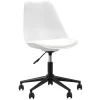 Bureaustoelen|Bureaustoelen-Leen Bakker Bureaustoel Senja - kunststof - wit - zwart metaal