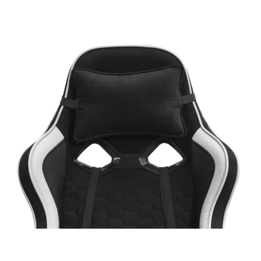 Gamestoelen-Leen Bakker Bureaustoel Senna - zwart/wit