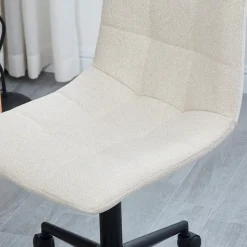 Bureaustoelen|Bureaustoelen-Nordlys Bureaustoel van beige stof met metalen onderstel