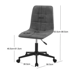 Bureaustoelen|Bureaustoelen-Nordlys Bureaustoel van beige stof met metalen onderstel