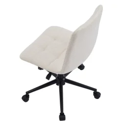 Bureaustoelen|Bureaustoelen-Nordlys Bureaustoel van beige stof met metalen onderstel