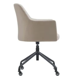 Bureaustoelen|Bureaustoelen-Sedero Bureaustoel Vitoria - Taupe - PU-leer