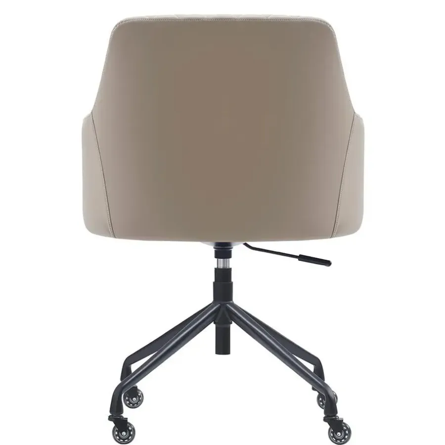 Bureaustoelen|Bureaustoelen-Sedero Bureaustoel Vitoria - Taupe - PU-leer