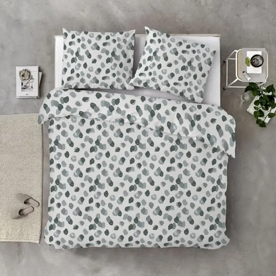 Lits-Jumeaux Dekbedovertrekken|Dekbedovertrekken-Byrklund - Dekbedovertrek Spotty Animal - 240x220 cm - Groen