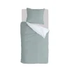 Byrklund - Dekbedovertrek Side Way - 140x220 cm - Jade / Wit