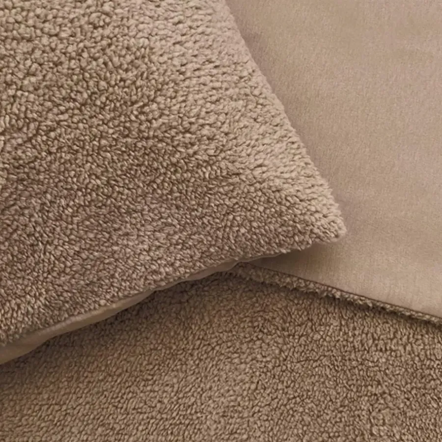 2-Persoons Dekbedovertrekken-Byrklund - Dekbedovertrek Soft & Fluffy - 200x220 cm - Taupe