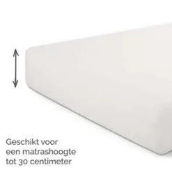 Byrklund - Hoeslaken Katoen - 180x200 cm - Off White