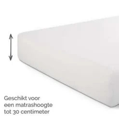 Hoeslakens-Byrklund - Hoeslaken Katoen - 90x220 cm - Wit