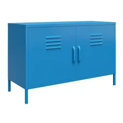 Wandkasten-Novogratz Cache - Wandkast met 2 blauwe metalen deuren