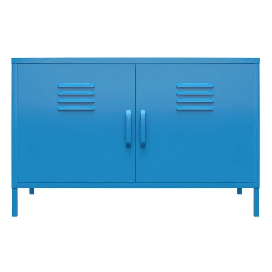 Wandkasten-Novogratz Cache - Wandkast met 2 blauwe metalen deuren