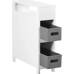 Hoge Kasten-Leen Bakker CACHI - Badkamerkast - Wit - 20 x 70 cm - MDF