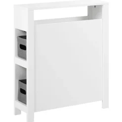 Hoge Kasten-Leen Bakker CACHI - Badkamerkast - Wit - 20 x 70 cm - MDF