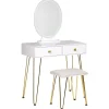 Kaptafels-Beliani CAEN - Kaptafel - Wit - MDF