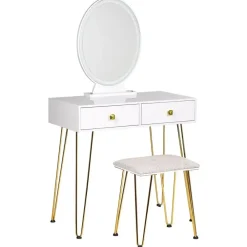 Kaptafels-Beliani CAEN - Kaptafel - Wit - MDF