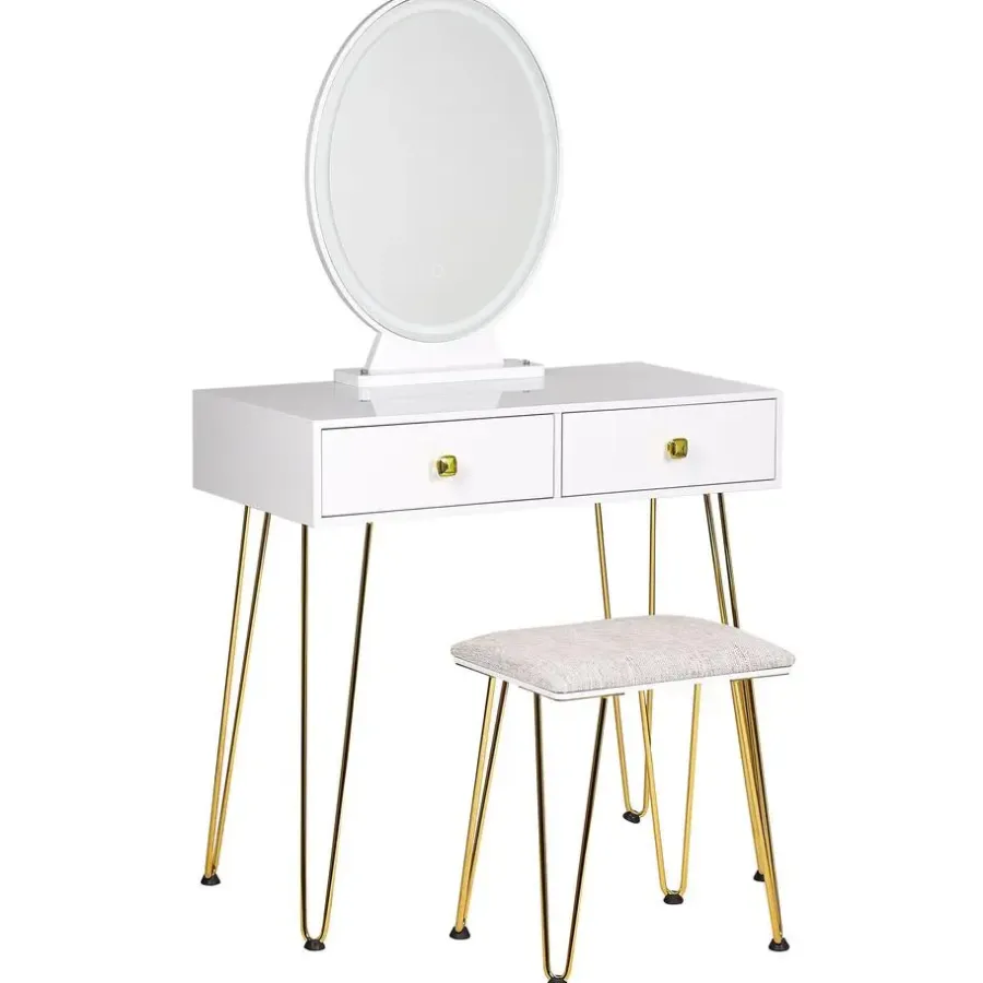 Kaptafels-Beliani CAEN - Kaptafel - Wit - MDF
