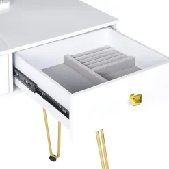 Kaptafels-Beliani CAEN - Kaptafel - Wit - MDF