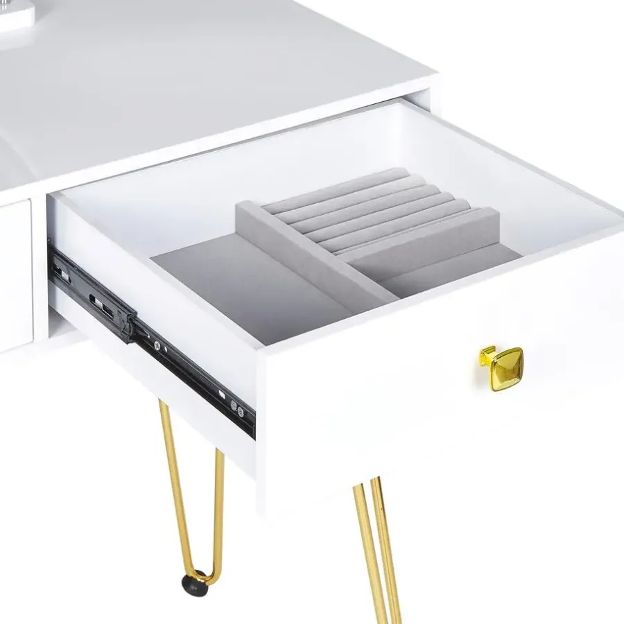 Kaptafels-Beliani CAEN - Kaptafel - Wit - MDF