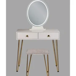 Kaptafels-Beliani CAEN - Kaptafel - Wit - MDF