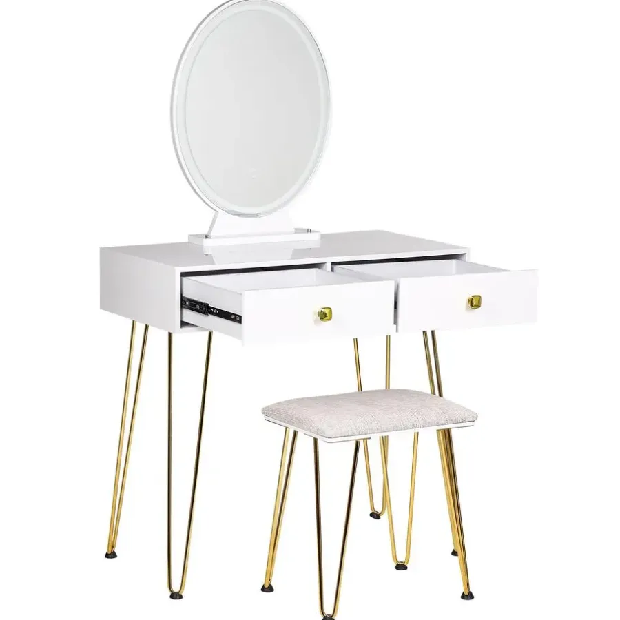 Kaptafels-Beliani CAEN - Kaptafel - Wit - MDF