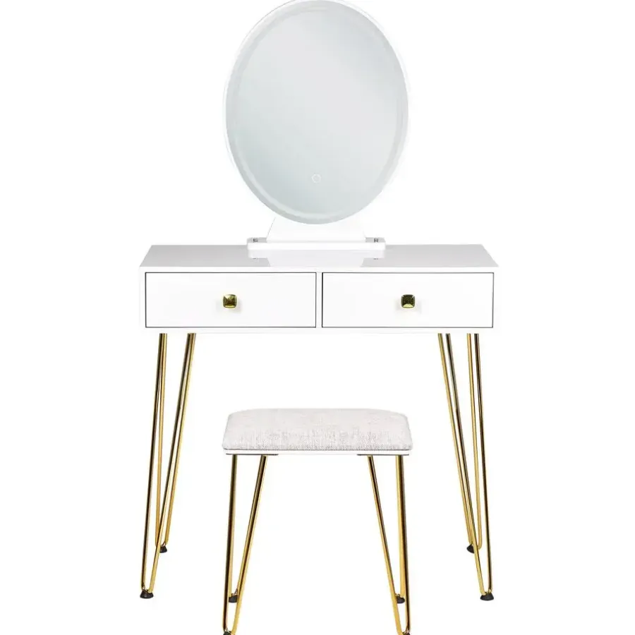 Kaptafels-Beliani CAEN - Kaptafel - Wit - MDF