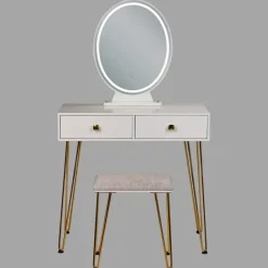 Kaptafels-Beliani CAEN - Kaptafel - Wit - MDF