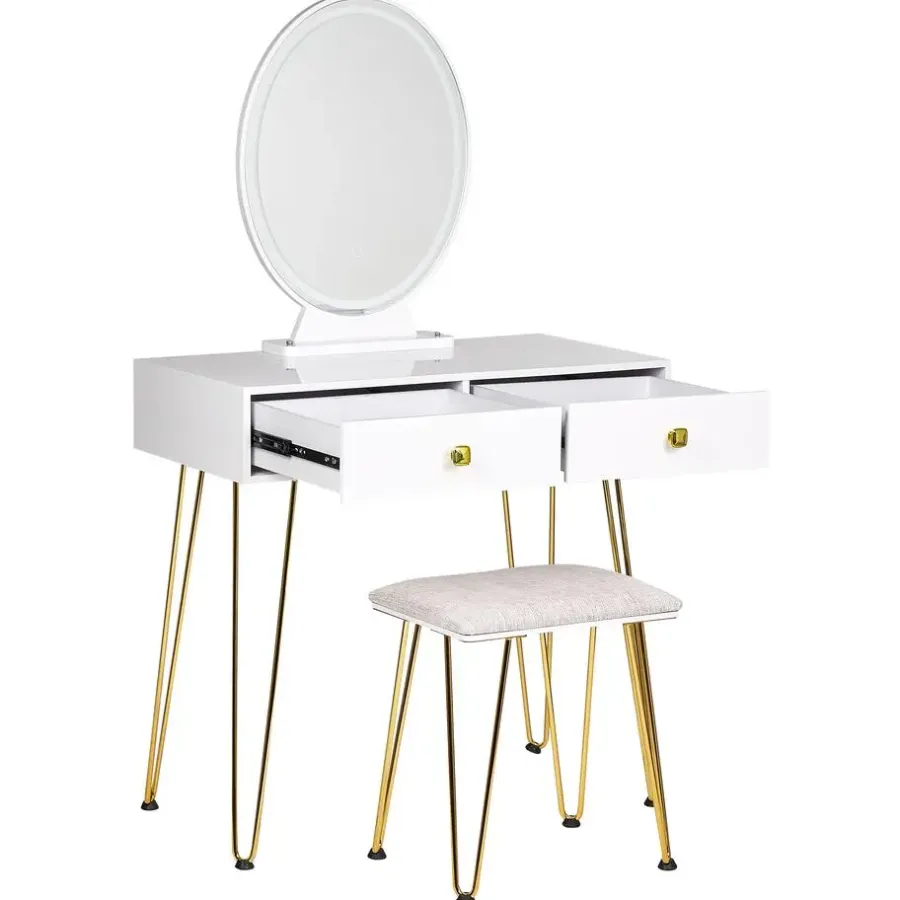 Kaptafels-Beliani CAEN - Kaptafel - Wit - MDF
