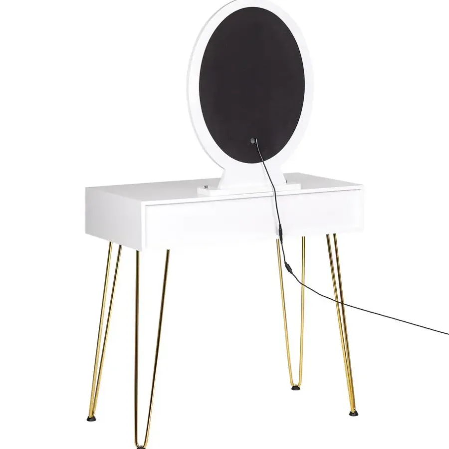 Kaptafels-Beliani CAEN - Kaptafel - Wit - MDF