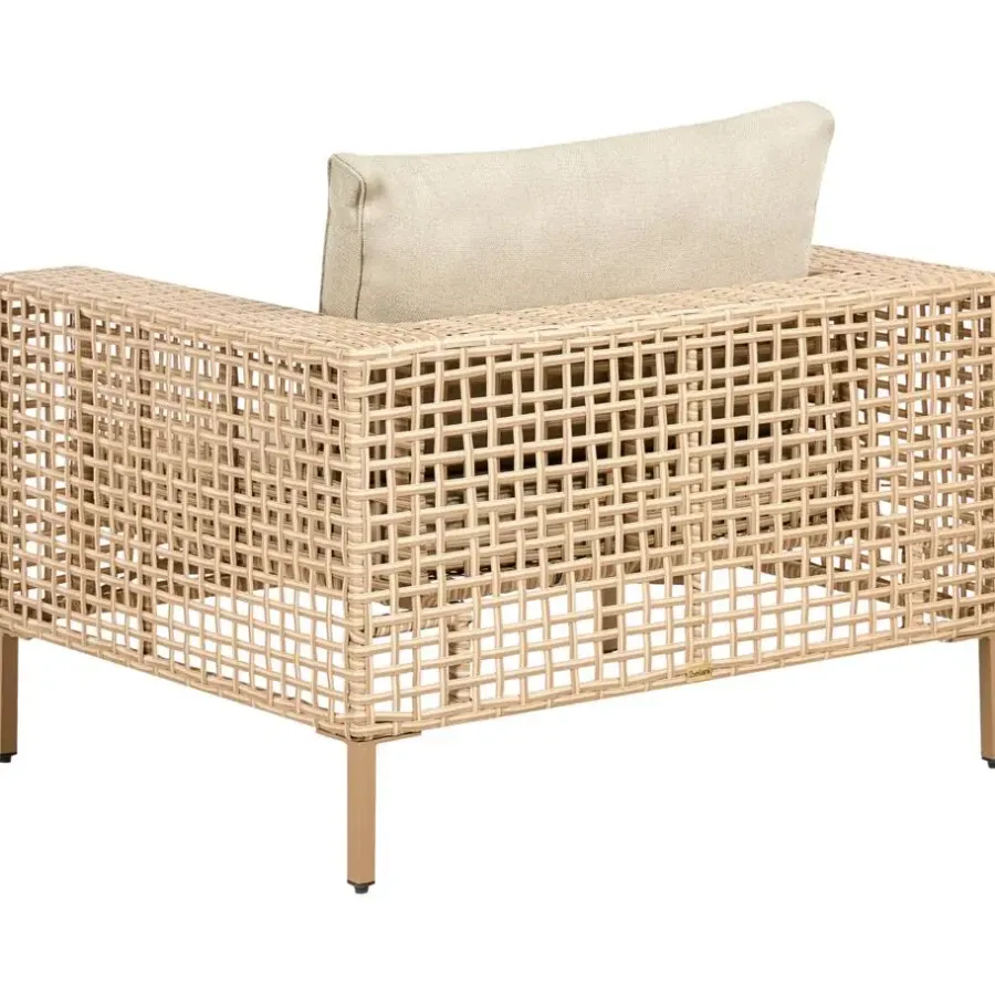 Loungesets-Leen Bakker CALASETTA - Loungeset 4-zits - Beige - Linkszijdig - PE rotan