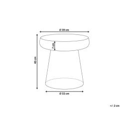 Bijzettafels-Beliani CALDERA - Bijzettafel - Goudbruin - Glas