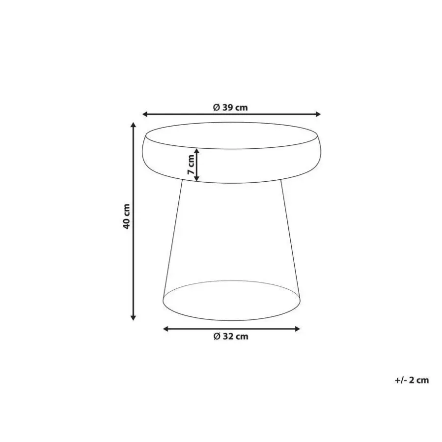 Bijzettafels-Beliani CALDERA - Bijzettafel - Goudbruin - Glas