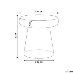 Bijzettafels-Beliani CALDERA - Bijzettafel - Goudbruin - Glas