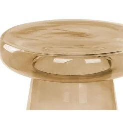 Bijzettafels-Beliani CALDERA - Bijzettafel - Goudbruin - Glas