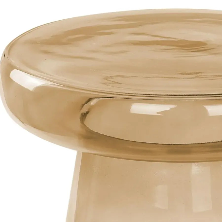 Bijzettafels-Beliani CALDERA - Bijzettafel - Goudbruin - Glas