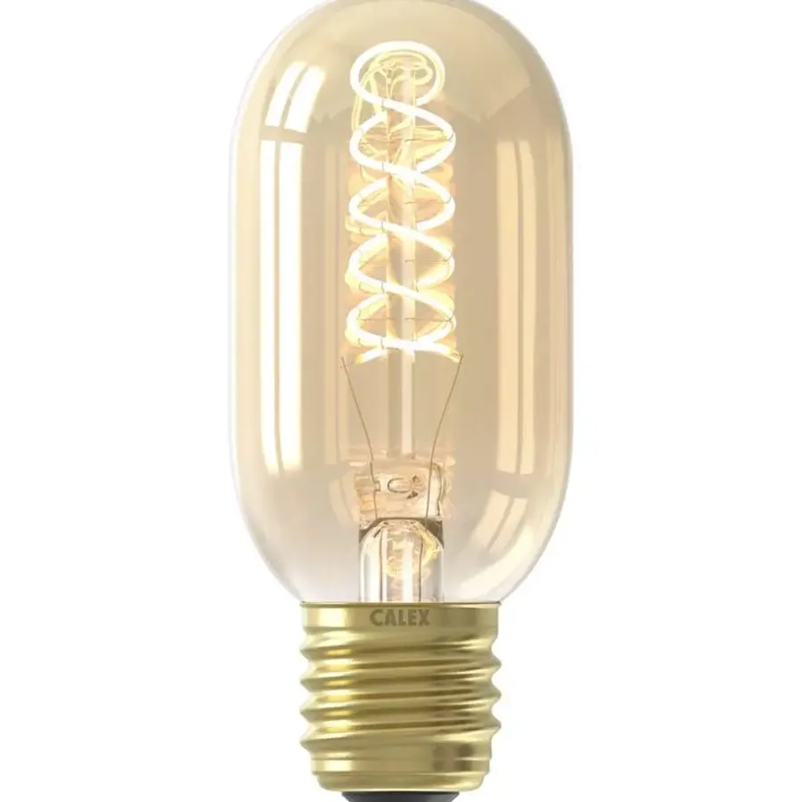 Lichtbronnen-Calex LED buislamp - T45 - goudkleur - E27 - 3,8W - 200LM