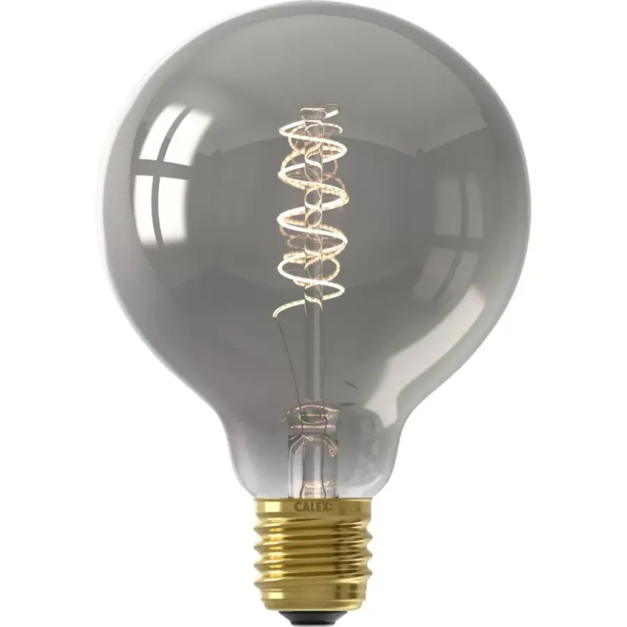 Lichtbronnen-Calex LED globe - G95 - titaniumkleur - E27 - 4W - 136LM - dimbaar