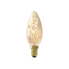 Lichtbronnen-Calex LED kaarslamp - goudkleur - E14 - 2,5W - 136LM - dimbaar