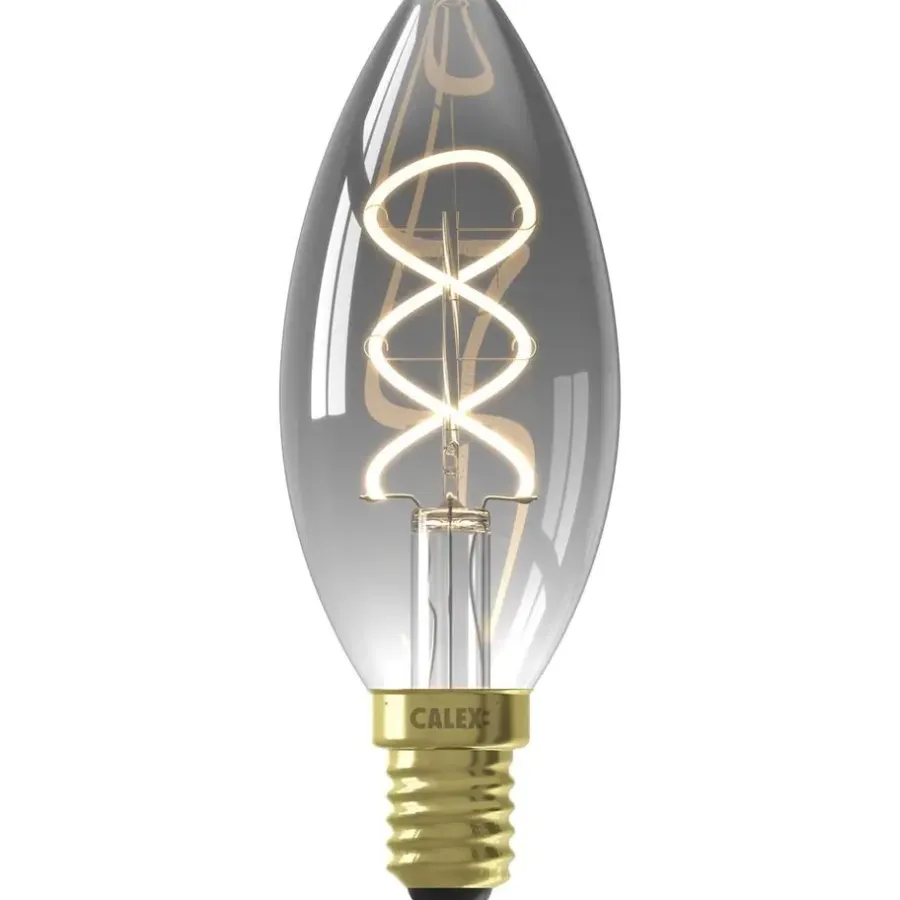 Lichtbronnen-Calex LED kaarslamp - titaniumkleur - E14 - 4W - 136LM - dimbaar