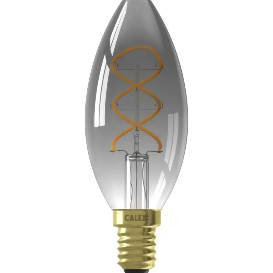 Lichtbronnen-Calex LED kaarslamp - titaniumkleur - E14 - 4W - 136LM - dimbaar