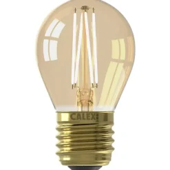 Lichtbronnen-Calex LED kogellamp - goudkleur - E27 - 3,5W - 200LM - dimbaar