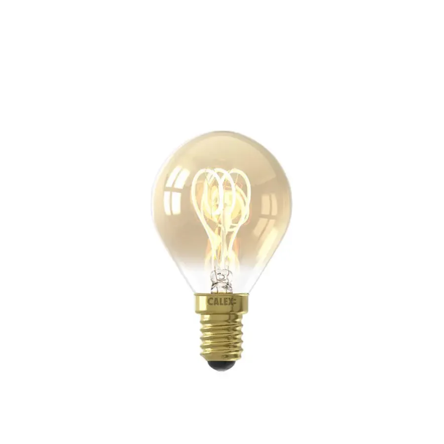 Lichtbronnen-Calex LED kogellamp - goudkleur - E14 - 2,5W - 136LM - dimbaar