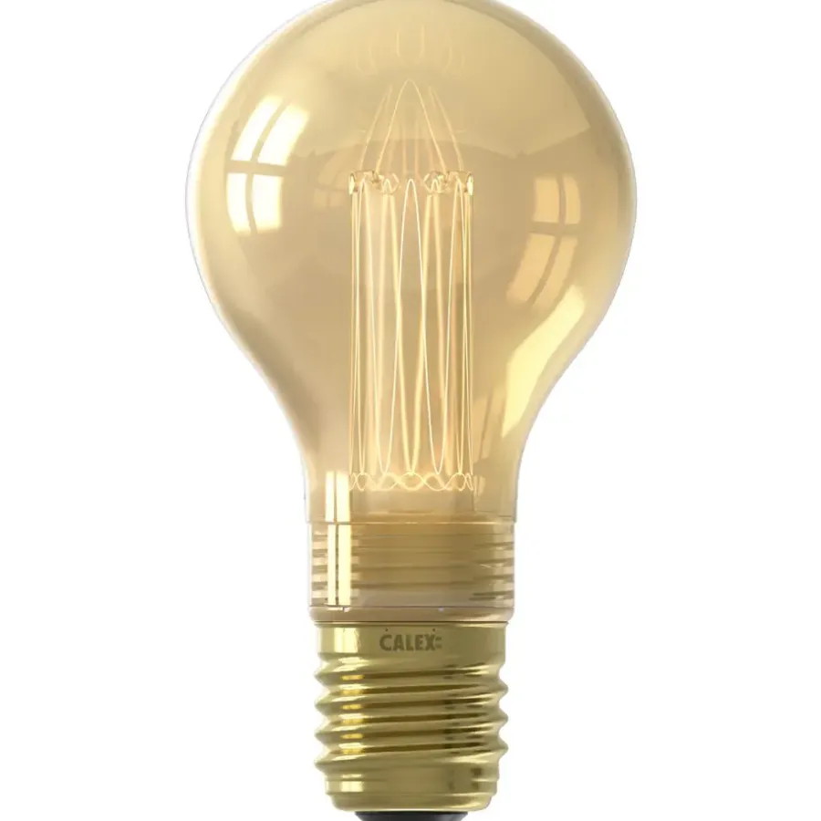 Lichtbronnen-Calex LED standaardlamp - goudkleur - E27 - 3,5W - 120LM - dimbaar