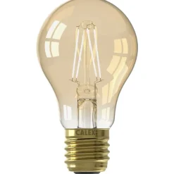 Lichtbronnen-Calex LED standaardlamp - goudkleur - E27 - 4,5W - 470LM - dimbaar