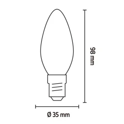Slimme Led Lichtbronnen-Calex Smart LED-kaarslamp RGB - wit - 5W