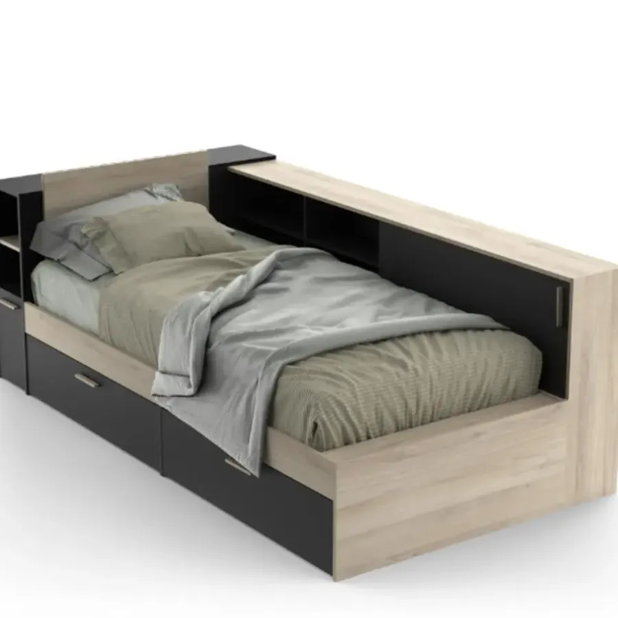 1-Persoons Bedden-CBA CALICOSY - Bed LIFE - - 87,7x119,2x229,4 cm