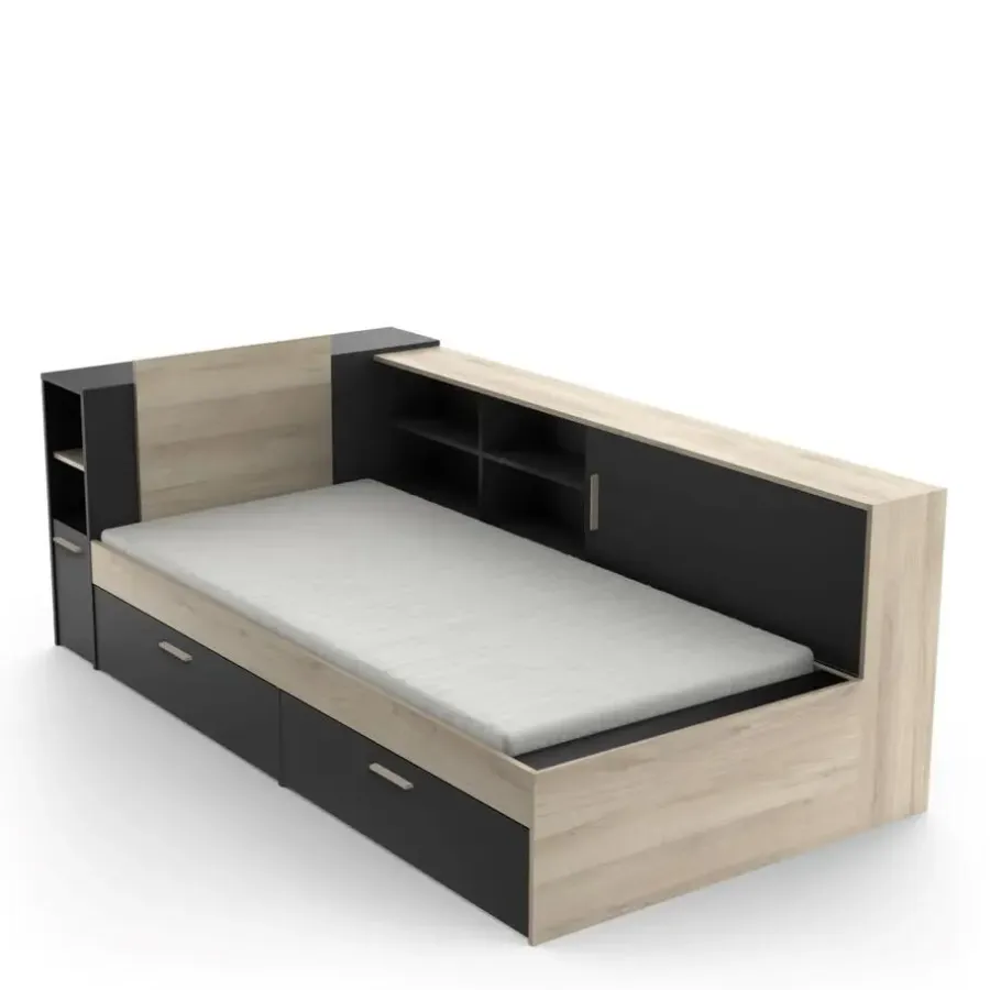 1-Persoons Bedden-CBA CALICOSY - Bed LIFE - - 87,7x119,2x229,4 cm